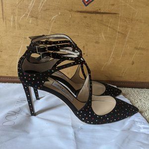 Jimmy Choo Black Rainbow Gem Heels Lancer 85
